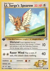 Lt. Surge's Spearow - 83/132 - Common - 1st Edition